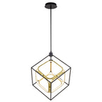 Anson 20 - in. LED Pendant Matte Black and Gold - Orvon Lighting