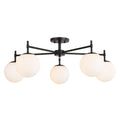 Armitage 32 - in 5 Light Semi - Flush Mount Matte Black - Orvon Lighting