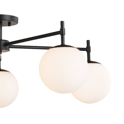 Armitage 32 - in 5 Light Semi - Flush Mount Matte Black - Orvon Lighting
