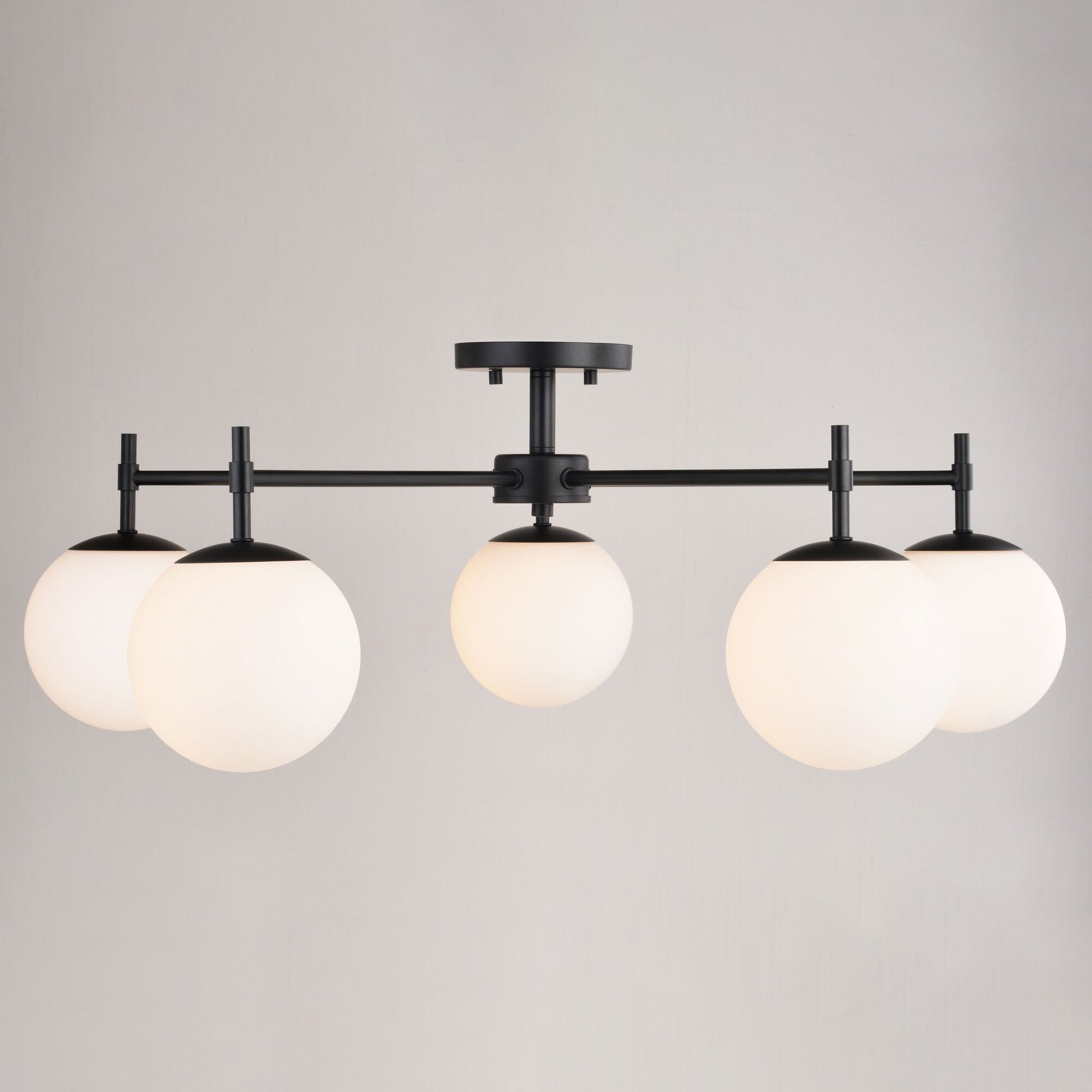 Armitage 32 - in 5 Light Semi - Flush Mount Matte Black - Orvon Lighting