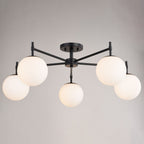Armitage 32 - in 5 Light Semi - Flush Mount Matte Black - Orvon Lighting