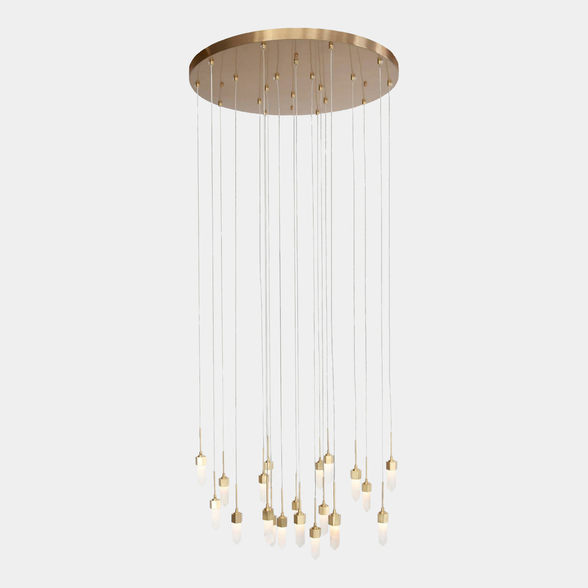 Global Views Leo Chandelier-20 Drop Round-Satin Brass product view
