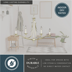 Austen 4L Linear Chandelier Silver Leaf - Orvon Lighting
