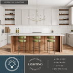 Austen 4L Linear Chandelier Silver Leaf - Orvon Lighting