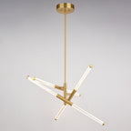 Avalon 27.25 - in. 6 Light LED Pendant Muted Brass - Orvon Lighting