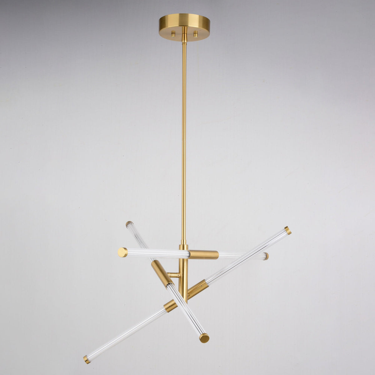 Avalon 27.25 - in. 6 Light LED Pendant Muted Brass - Orvon Lighting