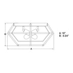Bartlett 18 in. W 3 Light Flush Mount Oil Rubbed Bronze with Satin Nickel - Orvon Lighting