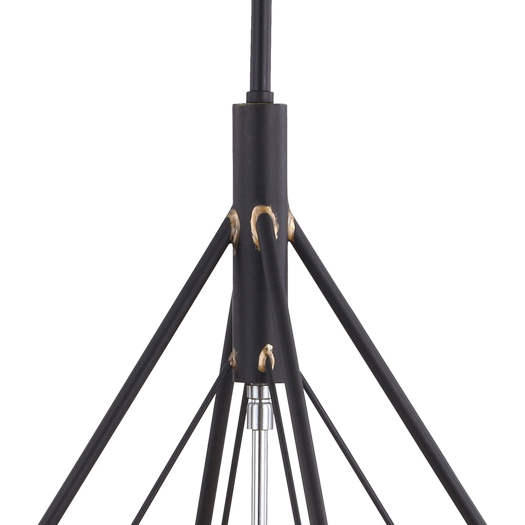 Bartlett 24 in. W 4 Light Pendant Oil Rubbed Bronze with Satin Nickel - Orvon Lighting