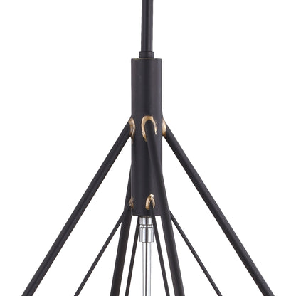 Bartlett 24 in. W 4 Light Pendant Oil Rubbed Bronze with Satin Nickel - Orvon Lighting