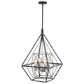 Bartlett 24 in. W 4 Light Pendant Oil Rubbed Bronze with Satin Nickel - Orvon Lighting