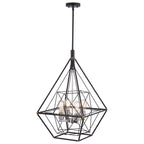 Bartlett 24 in. W 4 Light Pendant Oil Rubbed Bronze with Satin Nickel - Orvon Lighting