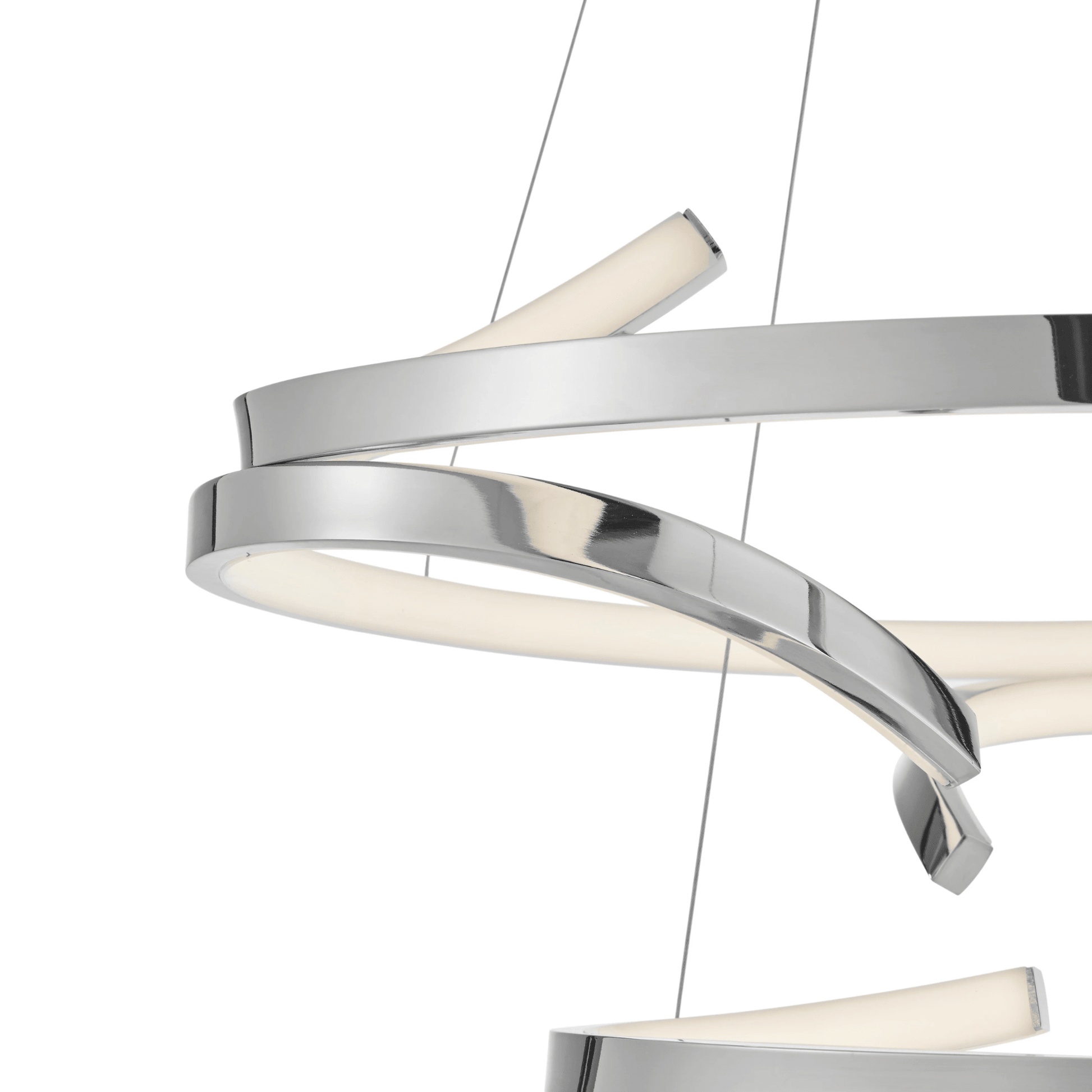 Beijing LED adjustable Round Chandelier Chrome - Orvon Lighting