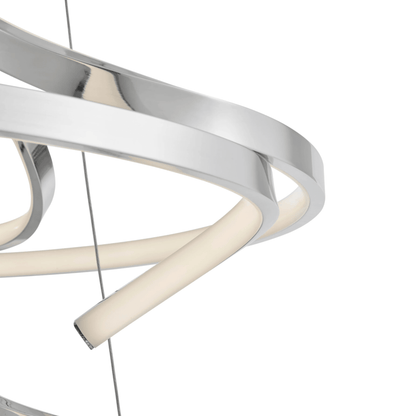 Beijing LED adjustable Round Chandelier Chrome - Orvon Lighting