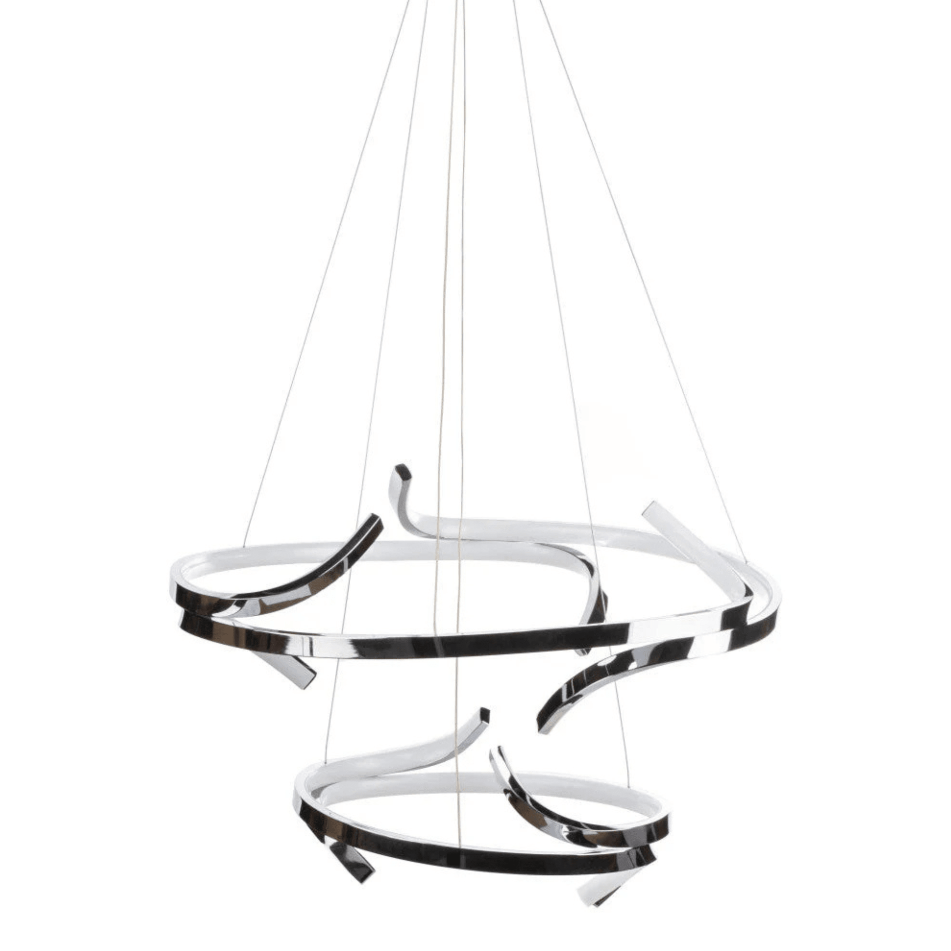Beijing LED adjustable Round Chandelier Chrome - Orvon Lighting