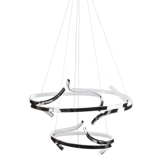 Beijing LED adjustable Round Chandelier Chrome - Orvon Lighting