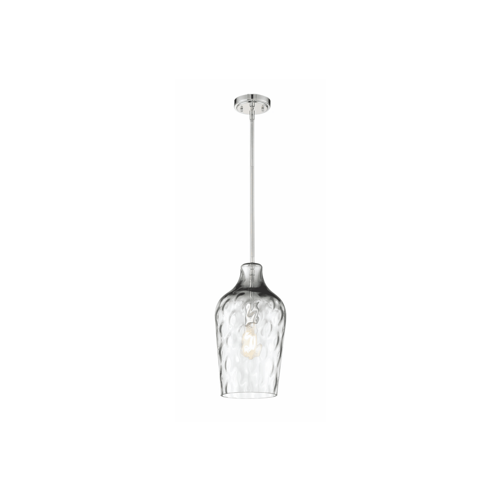Bejamin 1 Light 9 inch Brushed Polished Nickel Pendant Ceiling Light - Orvon Lighting