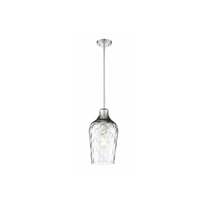 Bejamin 1 Light 9 inch Brushed Polished Nickel Pendant Ceiling Light - Orvon Lighting