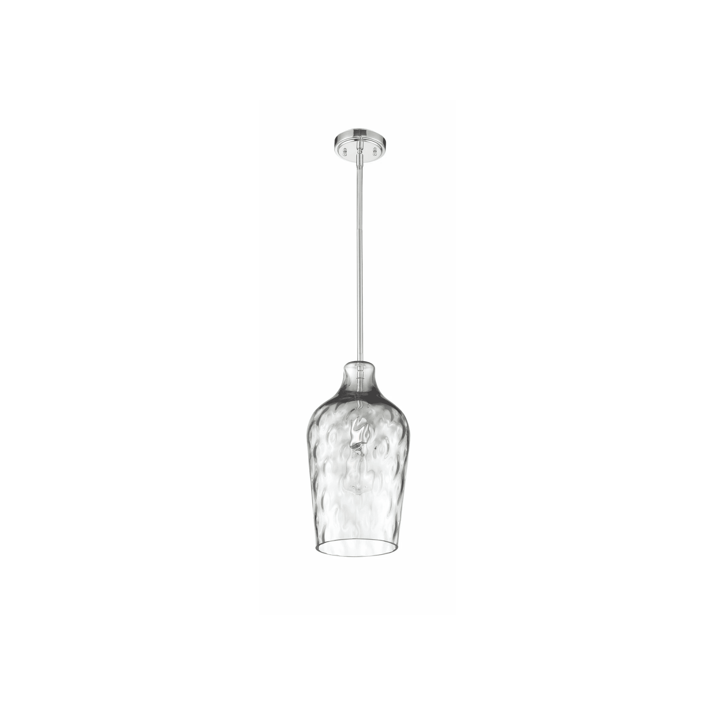 Bejamin 1 Light 9 inch Brushed Polished Nickel Pendant Ceiling Light - Orvon Lighting