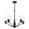 Bellwood 24.5 - in. 5 Light Chandelier Matte Black - Orvon Lighting