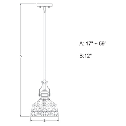 Beloit 12 - in. Pendant Matte Black - Orvon Lighting