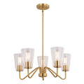 Beverly 23 - in 5 Light Chandelier Muted Brass - Orvon Lighting