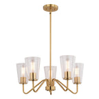 Beverly 23 - in 5 Light Chandelier Muted Brass - Orvon Lighting
