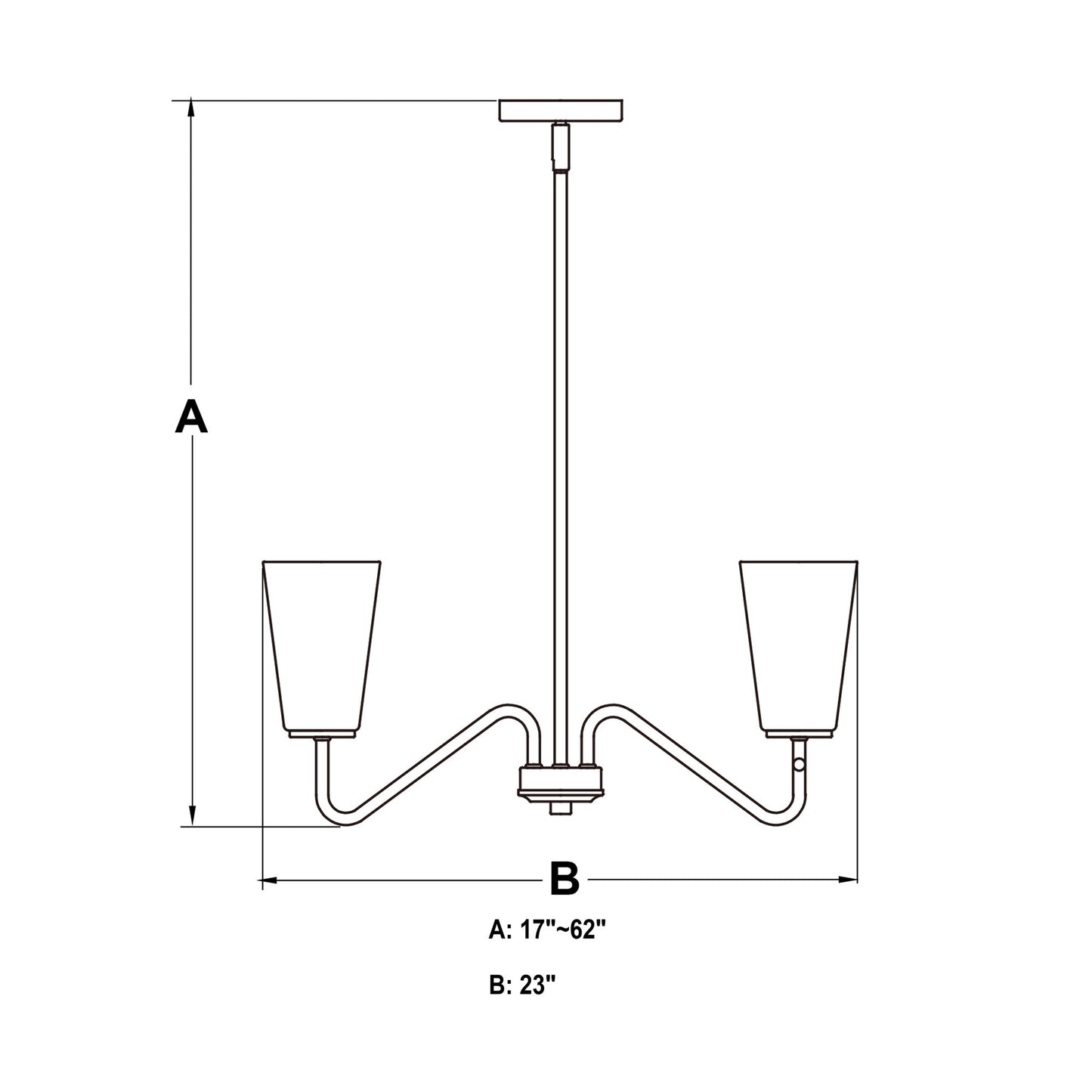 Beverly 23 - in 5 Light Chandelier Muted Brass - Orvon Lighting