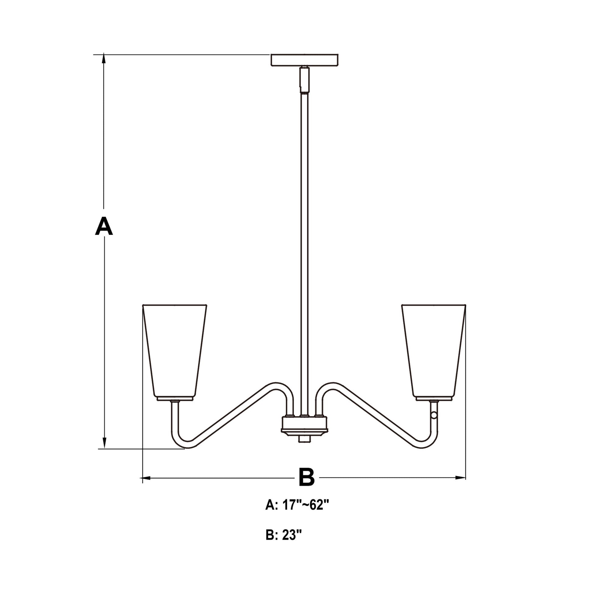 Beverly 23 - in 5 Light Chandelier Muted Brass - Orvon Lighting