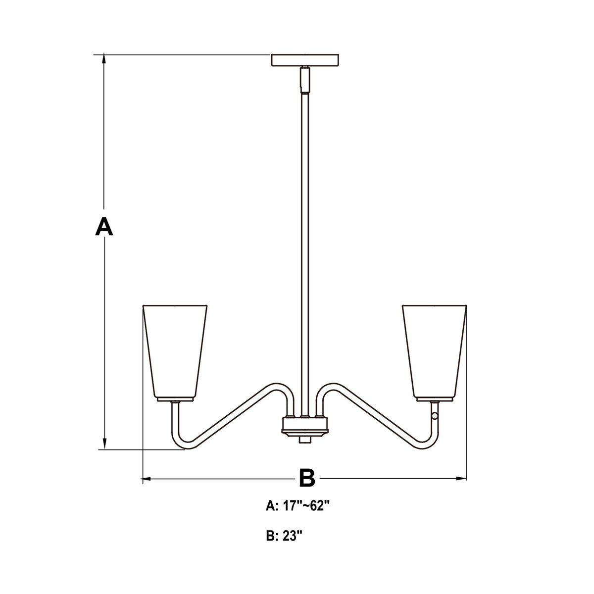 Beverly 23 - in 5 Light Chandelier Muted Brass - Orvon Lighting