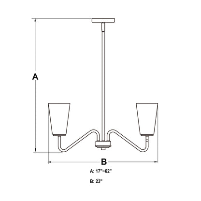 Beverly 23 - in 5 Light Chandelier Muted Brass - Orvon Lighting