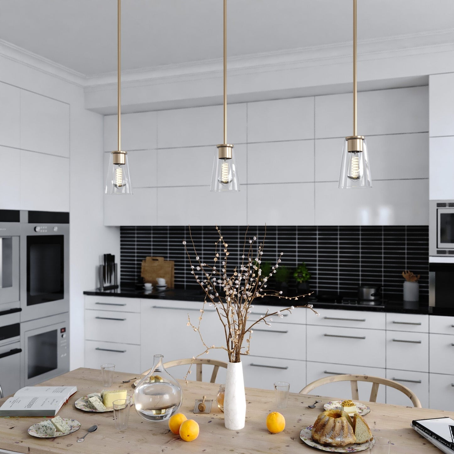 Beverly 4.5 - in 1 Light Mini Pendant Muted Brass - Orvon Lighting