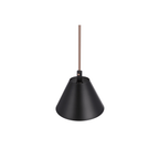 Blake 1 Light Pendant in Flat Black/Satin Brass - Orvon Lighting
