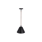 Blake 1 Light Pendant in Flat Black/Satin Brass - Orvon Lighting