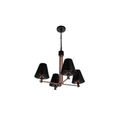 Blake 4 Light Chandelier in Flat Black/Satin Brass - Orvon Lighting