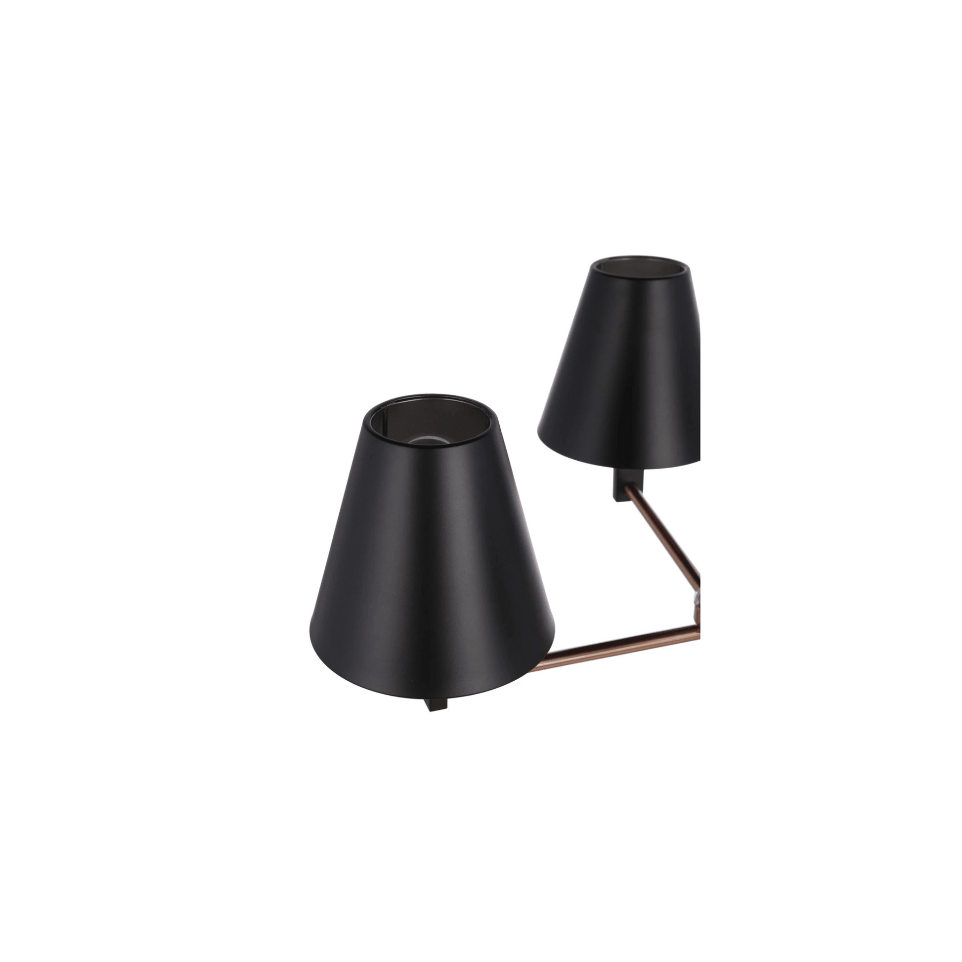 Blake 4 Light Chandelier in Flat Black/Satin Brass - Orvon Lighting