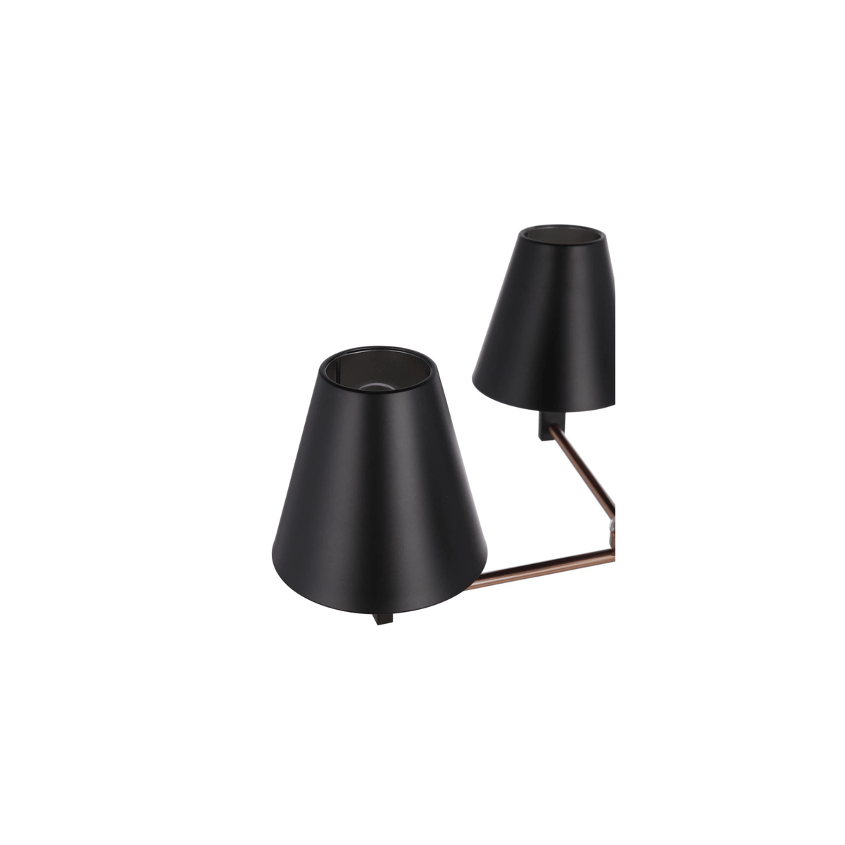 Blake 4 Light Chandelier in Flat Black/Satin Brass - Orvon Lighting