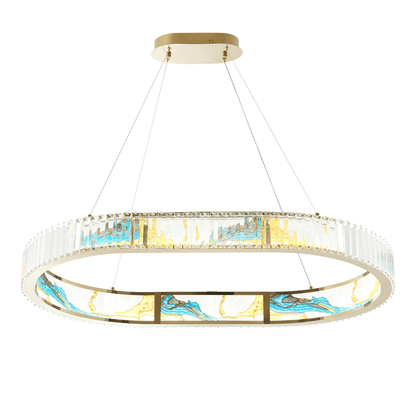 Boeseman's Colorful Chandelier 1 Tier, Squoval - Orvon Lighting
