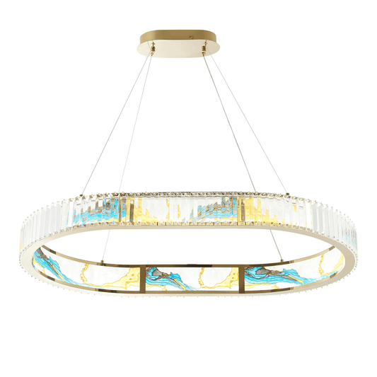 Boeseman's Colorful Chandelier 1 Tier, Squoval - Orvon Lighting