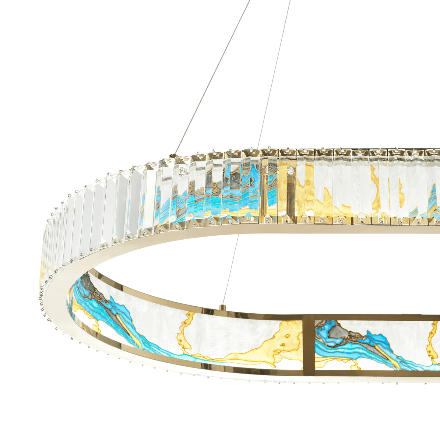Boeseman's Colorful Chandelier 1 Tier, Squoval - Orvon Lighting