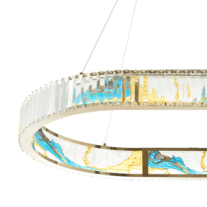 Boeseman's Colorful Chandelier 1 Tier, Squoval - Orvon Lighting