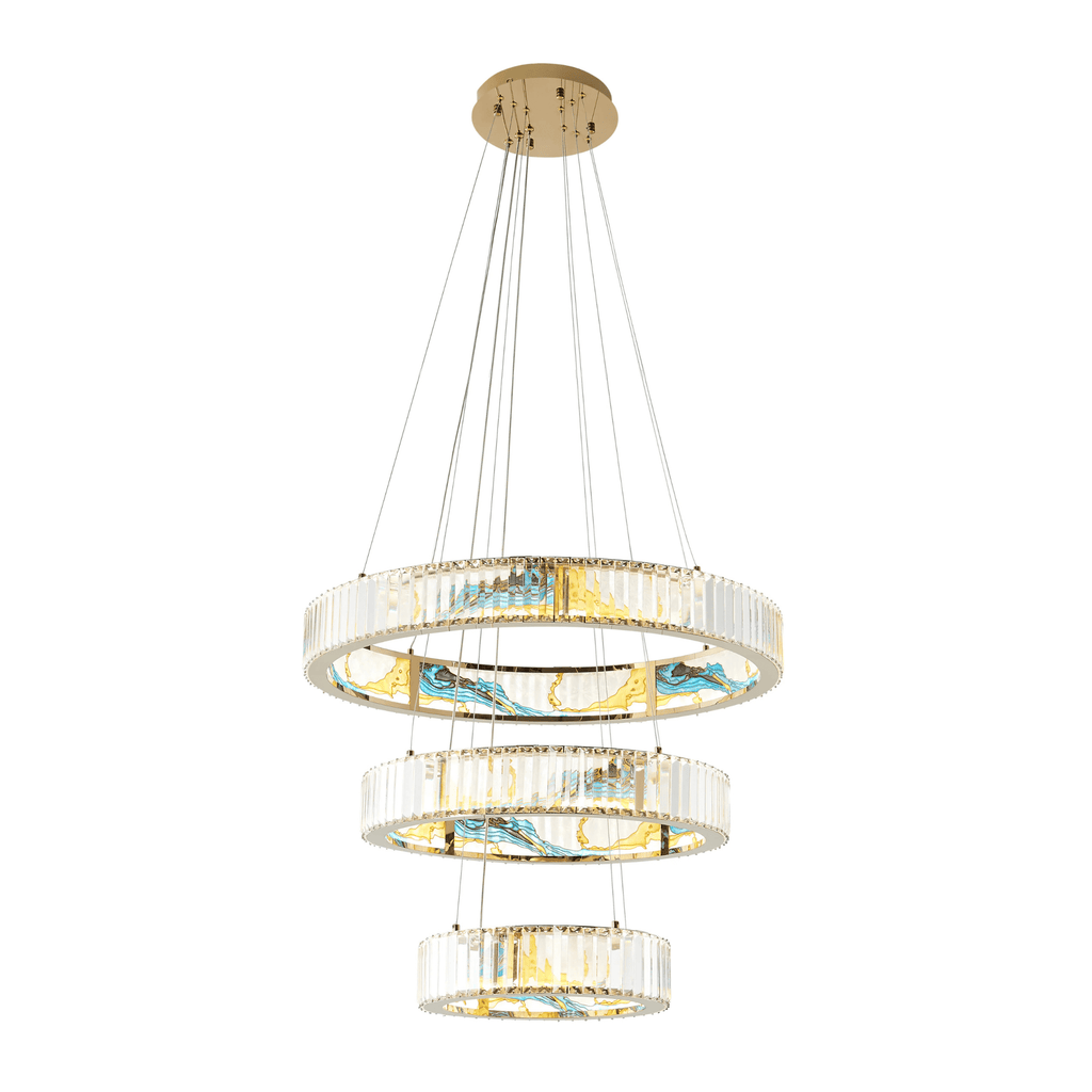 Boeseman's Colorful Chandelier 3 Tiers, Round - Orvon Lighting