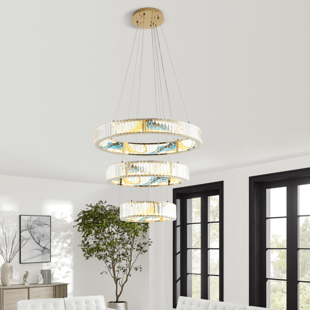 Boeseman's Colorful Chandelier 3 Tiers, Round - Orvon Lighting