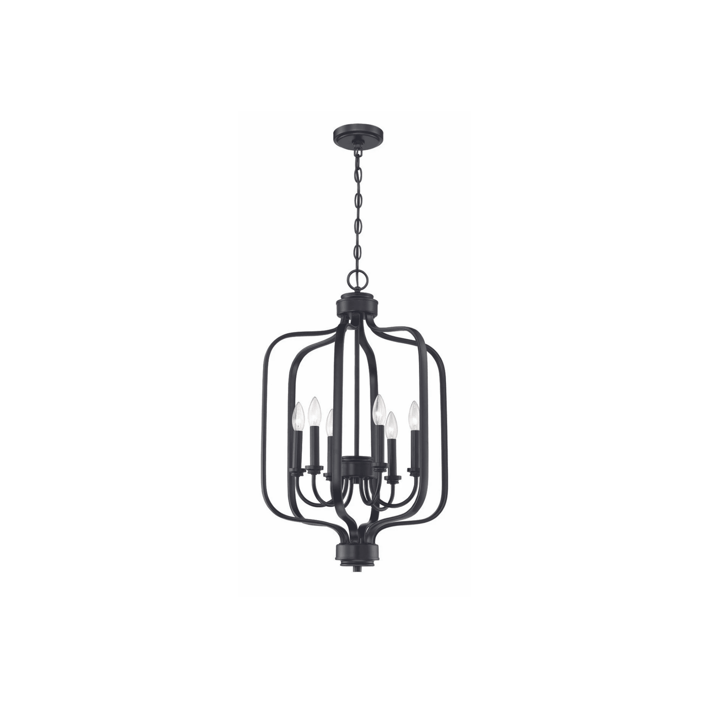 Bolden 6 Light 18 inch Satin Brass Foyer Pendant Ceiling Light - Orvon Lighting