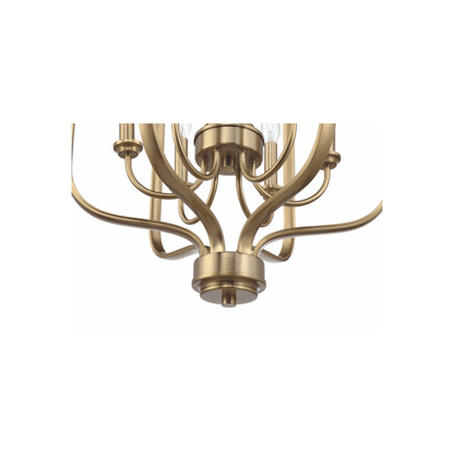 Bolden 6 Light 18 inch Satin Brass Foyer Pendant Ceiling Light - Orvon Lighting