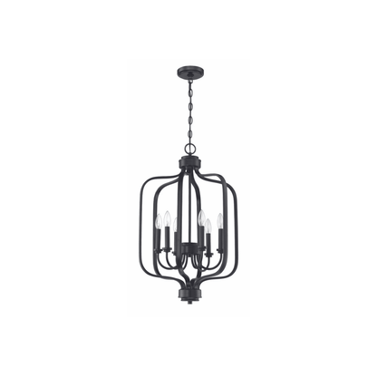Bolden 6 Light 18 inch Satin Brass Foyer Pendant Ceiling Light - Orvon Lighting