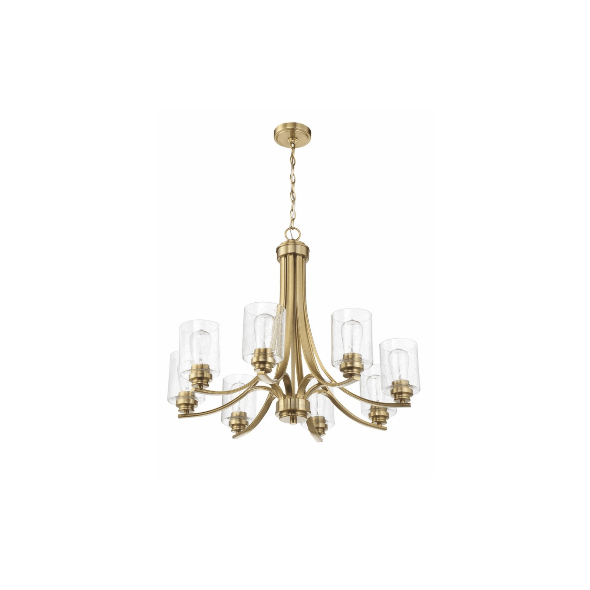 Bolden Chandelier Ceiling Light in Clear Seeded - Orvon Lighting