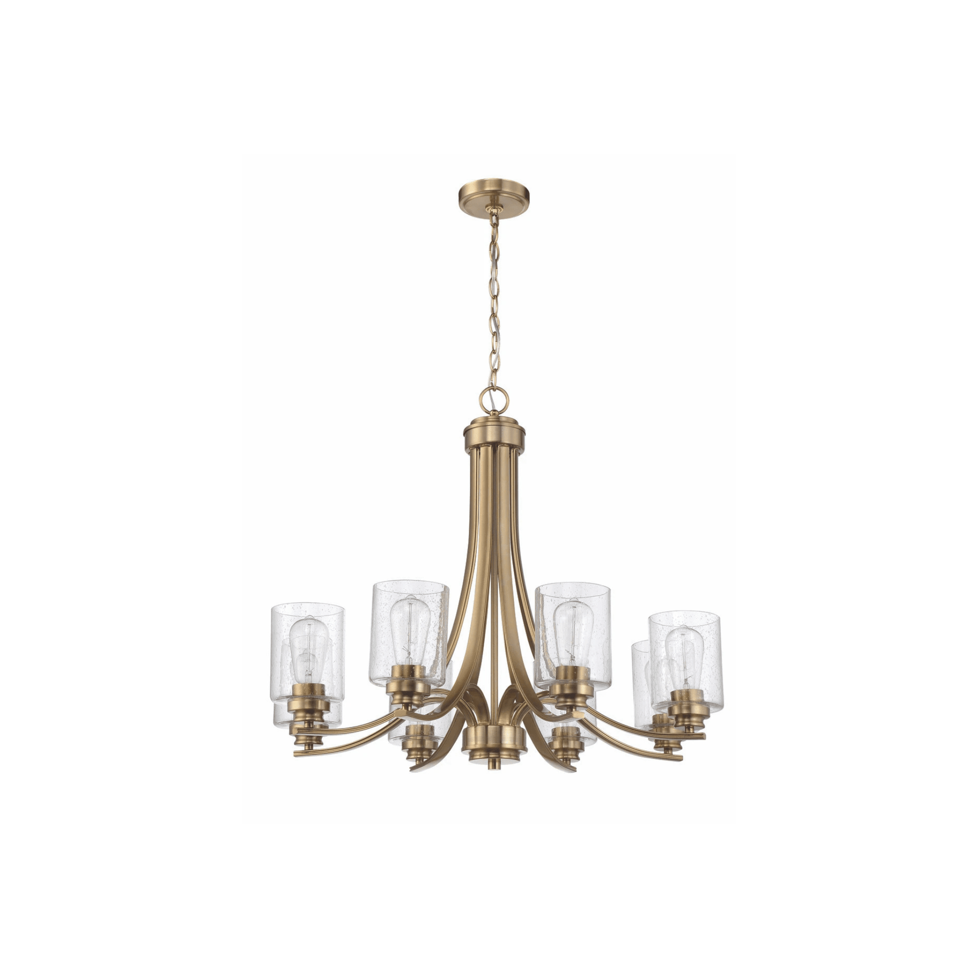 Bolden Chandelier Ceiling Light in Clear Seeded - Orvon Lighting