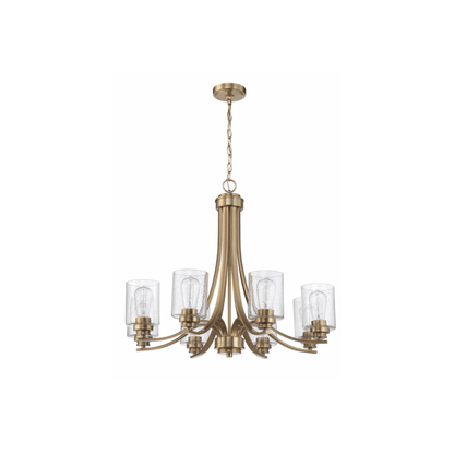Bolden Chandelier Ceiling Light in Clear Seeded - Orvon Lighting