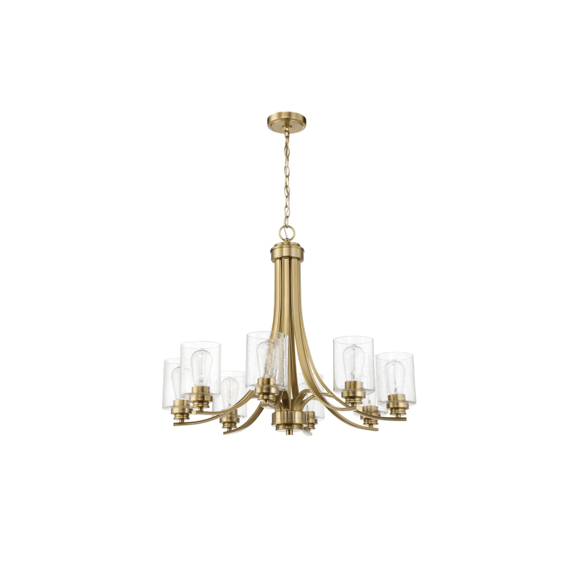 Bolden Chandelier Ceiling Light in Clear Seeded - Orvon Lighting