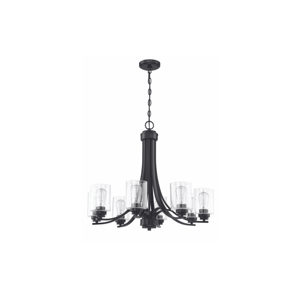 Bolden Chandelier Ceiling Light in Clear Seeded - Orvon Lighting